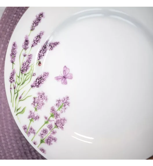 PRIMA DECO Komplet obiadowy 36 el dla 12 os LAWENDA / okrągły / porcelana