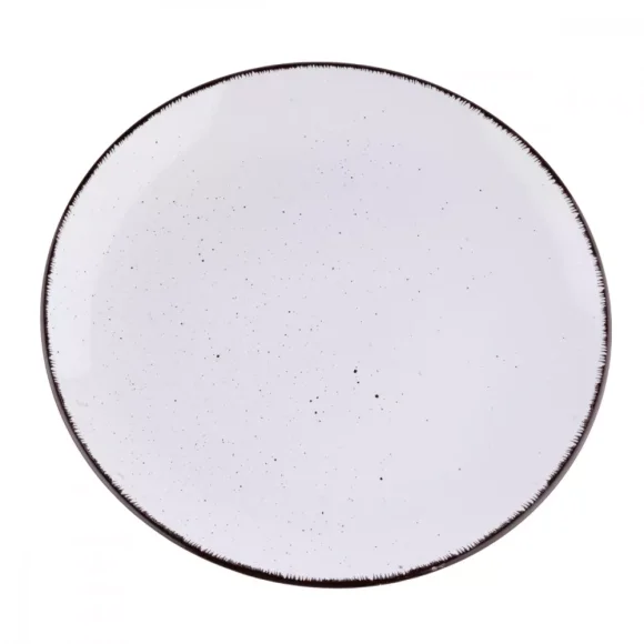 PRIMA DECO Komplet obiadowy 48 el dla 12 os biały / kamionka
