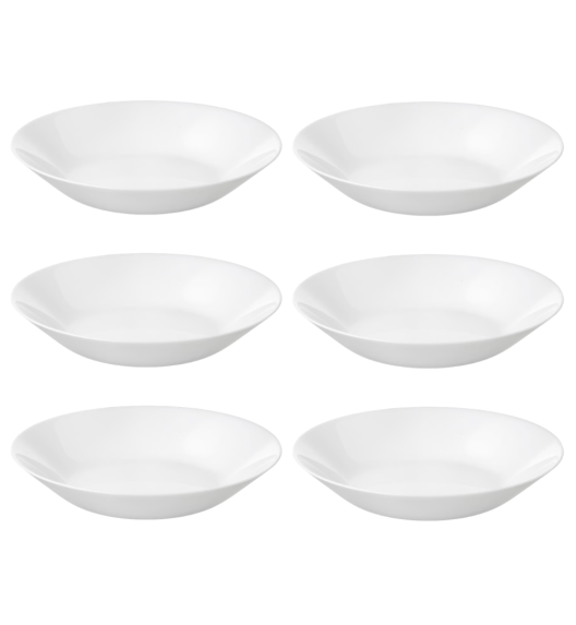IKEA OFTAST BIAŁY 6x TALERZ GŁĘBOKI 20 CM