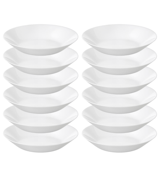 IKEA OFTAST BIAŁY 12x TALERZ GŁĘBOKI 20 CM