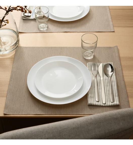 IKEA OFTAST BIAŁY 6x TALERZ 25 CM