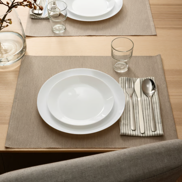 IKEA OFTAST BIAŁY 6x TALERZ 25 CM