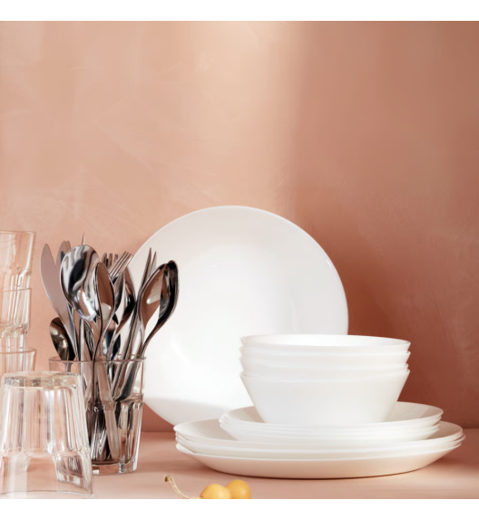IKEA OFTAST BIAŁY 6x TALERZ 25 CM