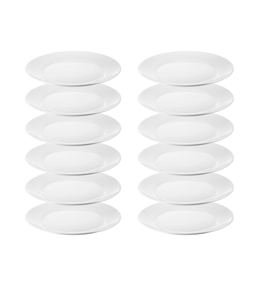 IKEA OFTAST BIAŁY 12x TALERZ 19 CM