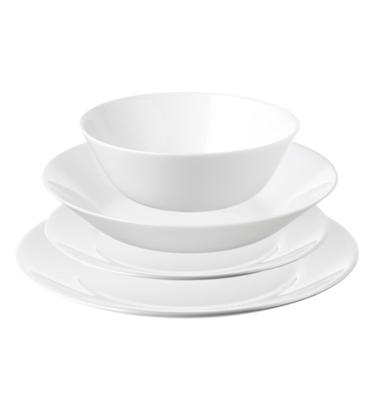 IKEA OFTAST SERWIS OBIADOWY 12/48 BIAŁY