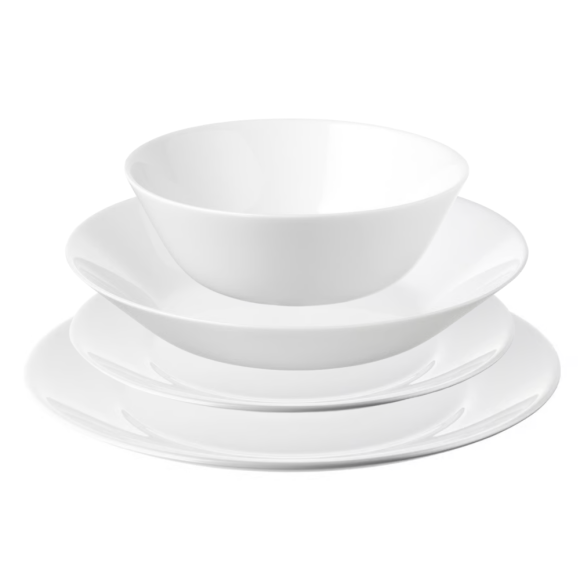 IKEA OFTAST SERWIS OBIADOWY 12/48 BIAŁY