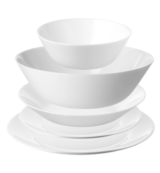 IKEA OFTAST SERWIS OBIADOWY 12/50 BIAŁY