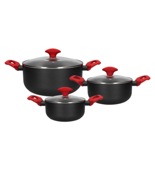 ZWIEGER CARMINA Komplet 3 garnków z pokrywkami 16, 18, 24 cm | indukcja | aluminium 