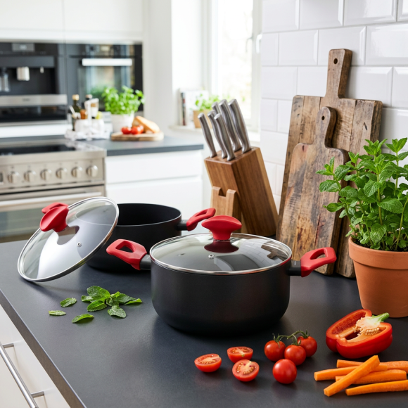 ZWIEGER CARMINA Komplet 3 garnków z pokrywkami 16, 18, 24 cm | indukcja | aluminium 