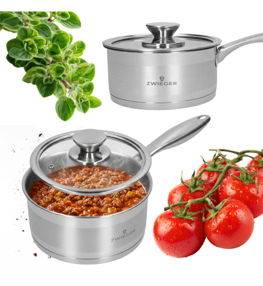 ZWIEGER CALDO Rondel 1,3 l z pokrywką 16 cm całostalowy
