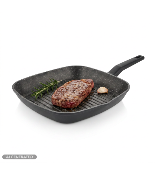 ZWIEGER FORTE Patelnia grillowa 28 cm / powłoka granitowa PFLUON / indukcja