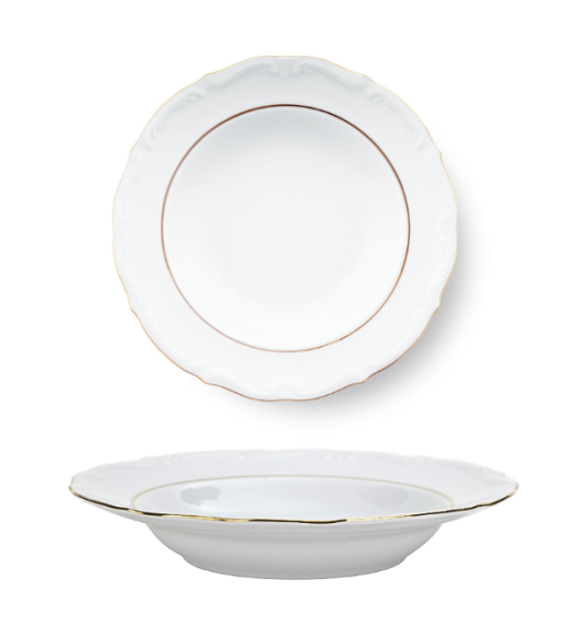CHODZIEŻ MARIA TERESA B014 ZŁOTA LINIA | Talerz głęboki 22,5 cm / porcelana