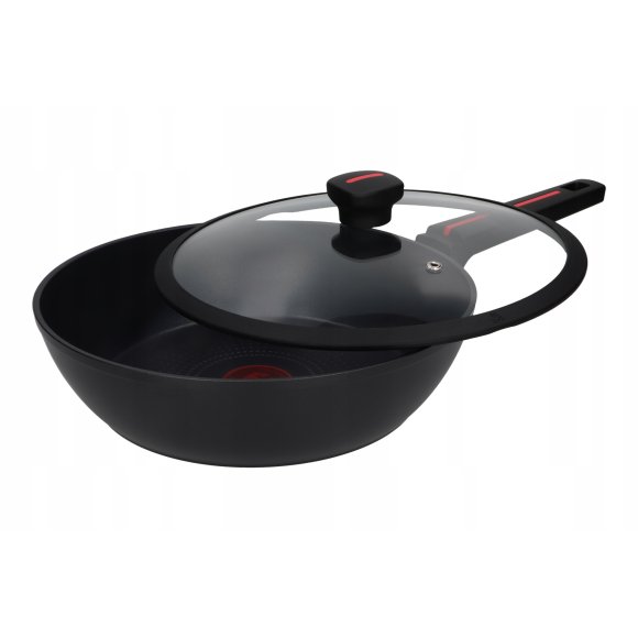 ZWIEGER RED LINE Patelnia głęboka z pokrywką 28 cm / powłoka nieprzywierająca TitanEX