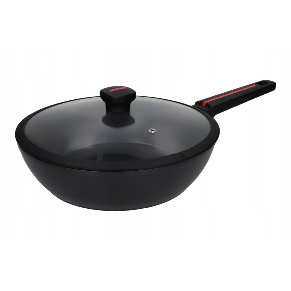 ZWIEGER RED LINE Patelnia głęboka z pokrywką 28 cm / powłoka nieprzywierająca TitanEX