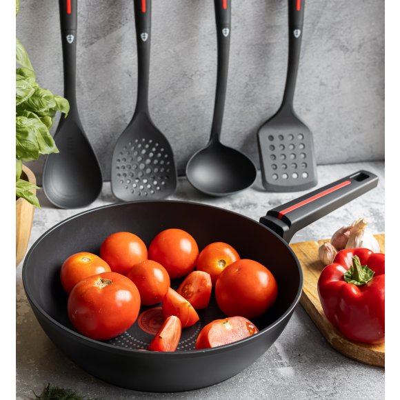 ZWIEGER RED LINE Patelnia głęboka z pokrywką 28 cm / powłoka nieprzywierająca TitanEX