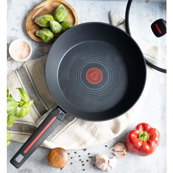 ZWIEGER RED LINE Patelnia głęboka z pokrywką 28 cm / powłoka nieprzywierająca TitanEX