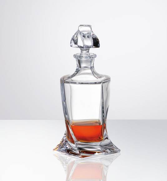 BOHEMIA QUADRO Karafka do whisky 770 ml / szkło kryształowe / CR1A500