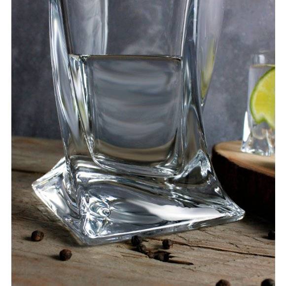 BOHEMIA QUADRO Karafka do whisky 770 ml / szkło kryształowe / CR1A500