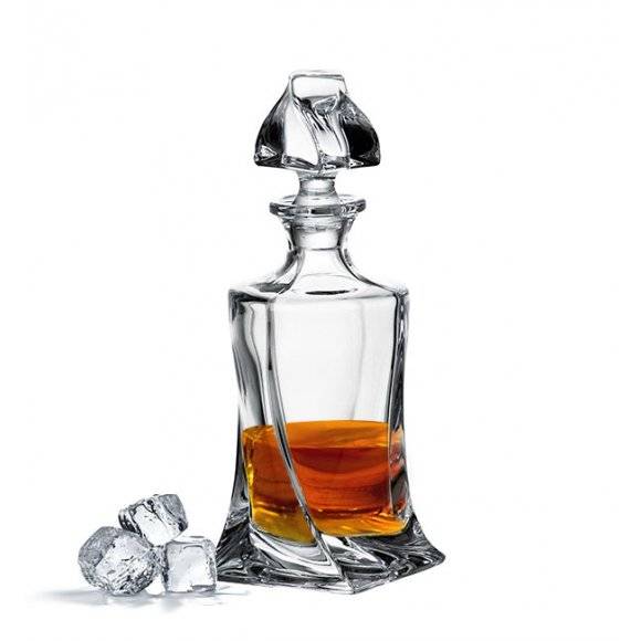 BOHEMIA QUADRO Karafka do whisky 770 ml / szkło kryształowe / CR1A500