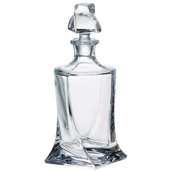 BOHEMIA QUADRO Karafka do whisky 770 ml / szkło kryształowe / CR1A500