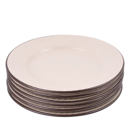 PRIMA DECO BRENTA Komplet obiadowy 36 el dla 12 os / kamionka / kaszmirowy mat