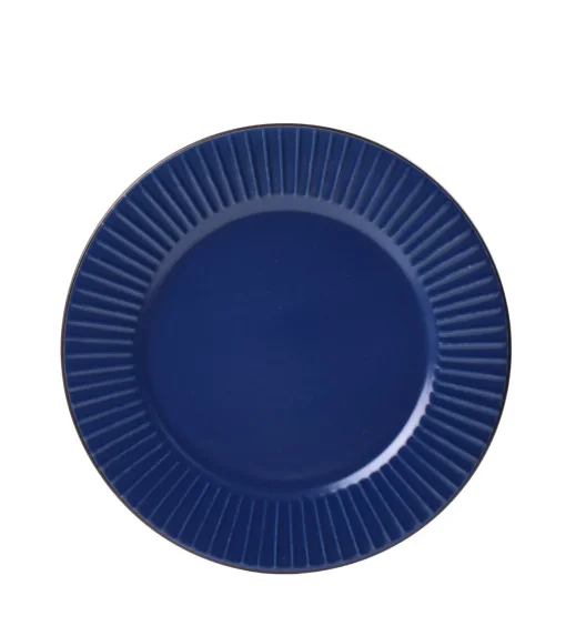 PRIMA DECO BRENTA Komplet obiadowy 36 el dla 12 os / kamionka / granatowy mat