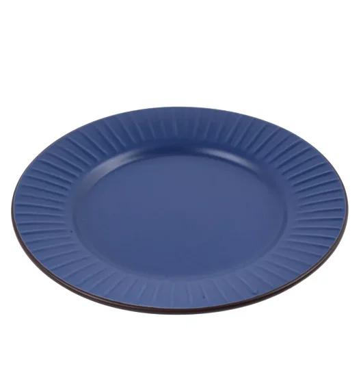 PRIMA DECO BRENTA Komplet obiadowy 36 el dla 12 os / kamionka / granatowy mat