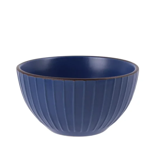 PRIMA DECO BRENTA Komplet obiadowy 36 el dla 12 os / kamionka / granatowy mat