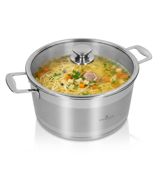 ZWIEGER CALDO Komplet garnki z pokrywkami 8 el stal nierdzewana