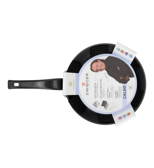 ZWIEGER CALDO Komplet patelnia 20, 24, 28 cm + pokrywki 3w1