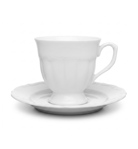 CHODZIEŻ MARIA TERESA C001 BIAŁA Filiżanka 210 ml  ze spodkiem / porcelana