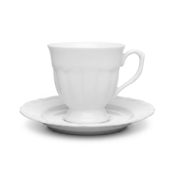 CHODZIEŻ MARIA TERESA C001 BIAŁA Filiżanka 210 ml  ze spodkiem / porcelana