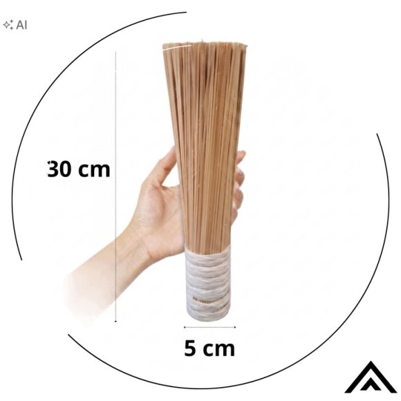 HAGE Szczotka do czyszczenia żeliwa 30 cm / drewno bambusowe