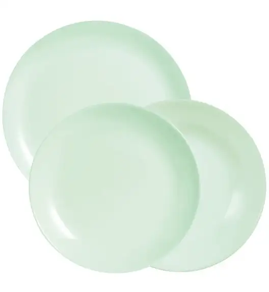 LUMINARC DIWALI PARADISE GREEN Serwis komplet 36 el / 12 os miętowy