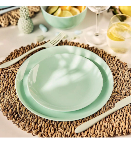 LUMINARC DIWALI PARADISE GREEN Serwis komplet 48 el / 12 os miętowy
