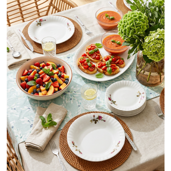 CHODZIEŻ IWONA B026 Serwis obiadowy 36 el 12 osób / porcelana / Chodzieska róża
