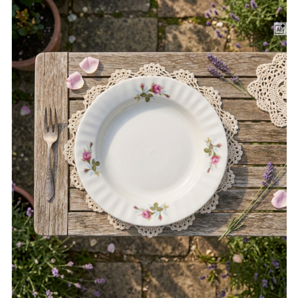CHODZIEŻ IWONA B026 Serwis obiadowy 36 el 12 osób / porcelana / Chodzieska róża