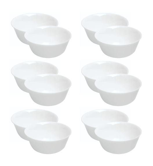 LUMINARC CARINE WHITE 12x Salaterka 12 cm | szkło hartowane |  H3672