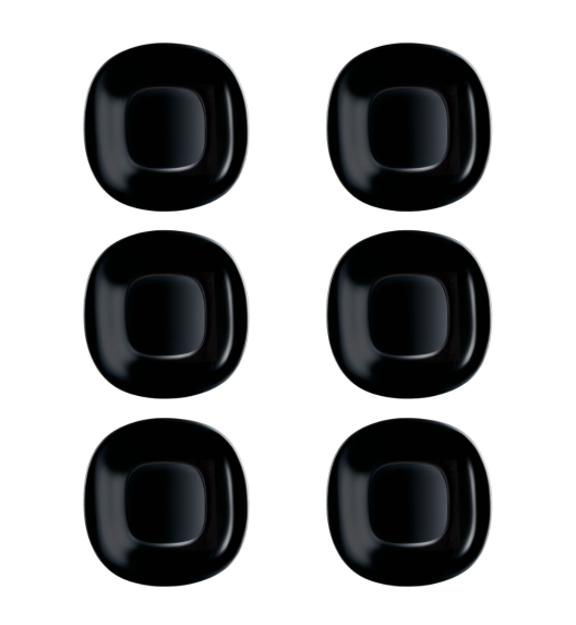 LUMINARC CARINE BLACK 6x Talerz obiadowy 26 cm | szkło hartowane | L9817