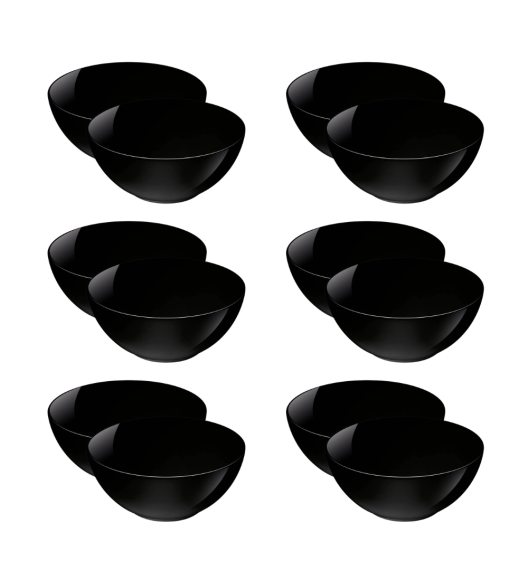 LUMINARC DIWALI BLACK 12x Salaterka 12 cm / szkło hartowane