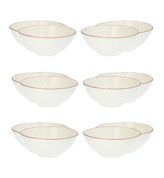 CHODZIEŻ CITY CT02 ŻYWIOŁY Salaterka 17 cm x 12 sztuk / PUSTYNNY PIASEK / porcelana
