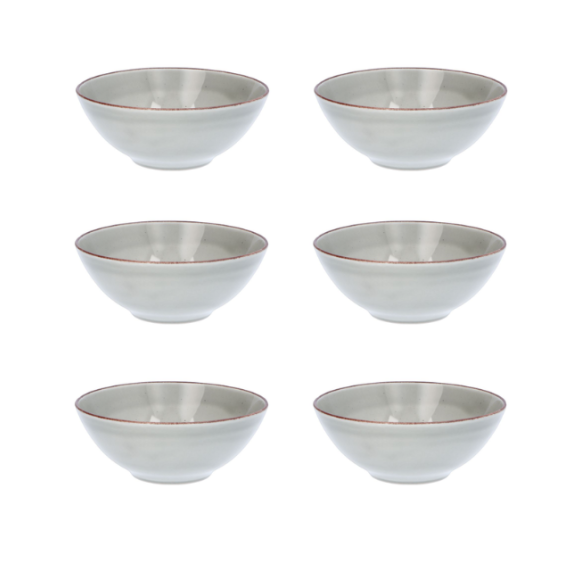 CHODZIEŻ CITY CT01 ŻYWIOŁY Salaterka 17 cm x 6 sztuk  / WULKANICZNA ZIEMIA / porcelana