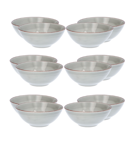 CHODZIEŻ CITY CT01 ŻYWIOŁY Salaterka 17 cm x 12 sztuk  / WULKANICZNA ZIEMIA / porcelana