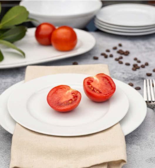 LUBIANA SIMPLE Serwis obiadowy 18 el / 6 osób | biała porcelana