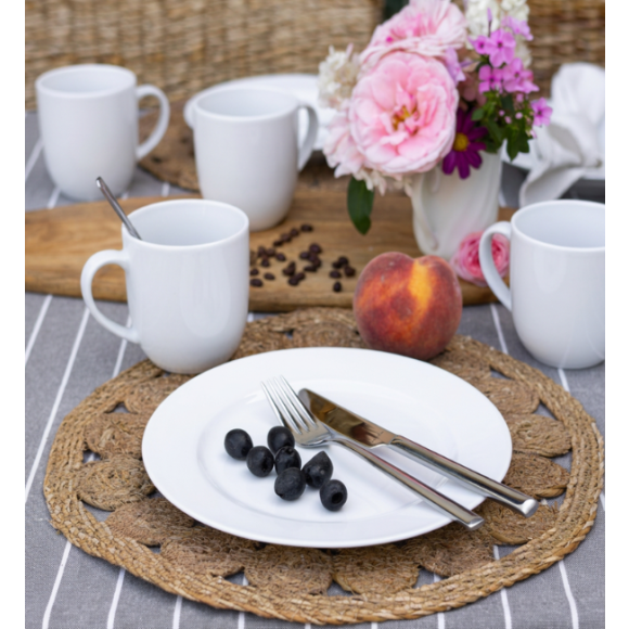 LUBIANA SIMPLE Serwis obiadowy 24 el / 6 osób | biała porcelana