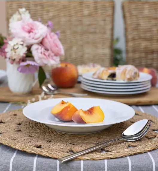 LUBIANA SIMPLE Serwis obiadowy 24 el / 6 osób | biała porcelana