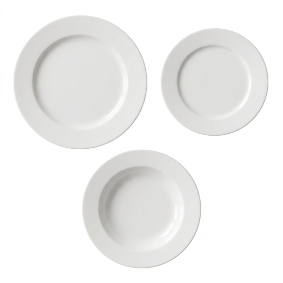LUBIANA SIMPLE Serwis obiadowy 72 el / 18 osób | biała porcelana