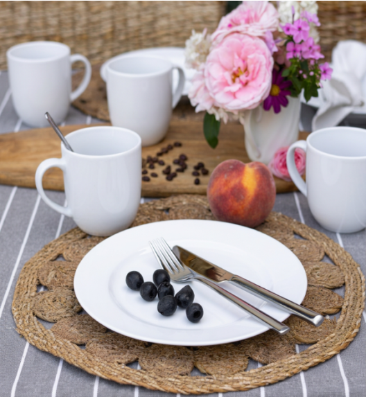 LUBIANA SIMPLE Serwis obiadowy 72 el / 18 osób | biała porcelana