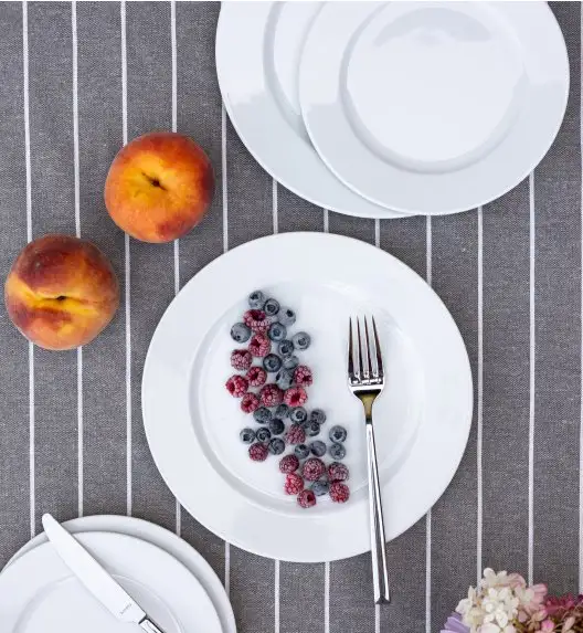 LUBIANA SIMPLE Serwis obiadowy 72 el / 18 osób | biała porcelana