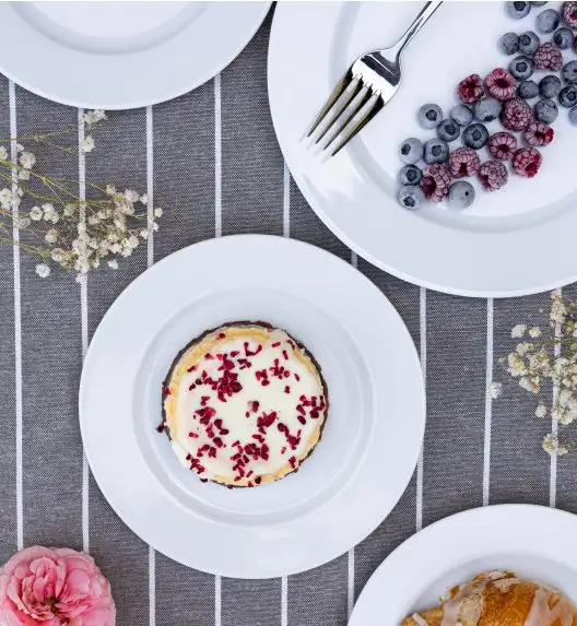 LUBIANA SIMPLE Serwis obiadowy 96 el / 24 os | biała porcelana
